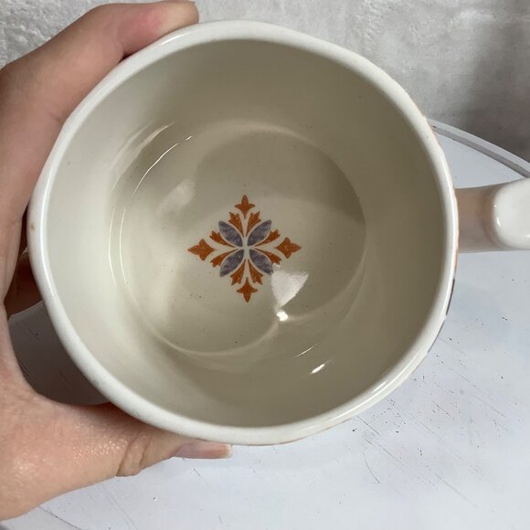 Anthropologie Monogram K Mug Moroccan-Inspired Tile Pattern Ceramic 3.75" - Picture 6 of 7